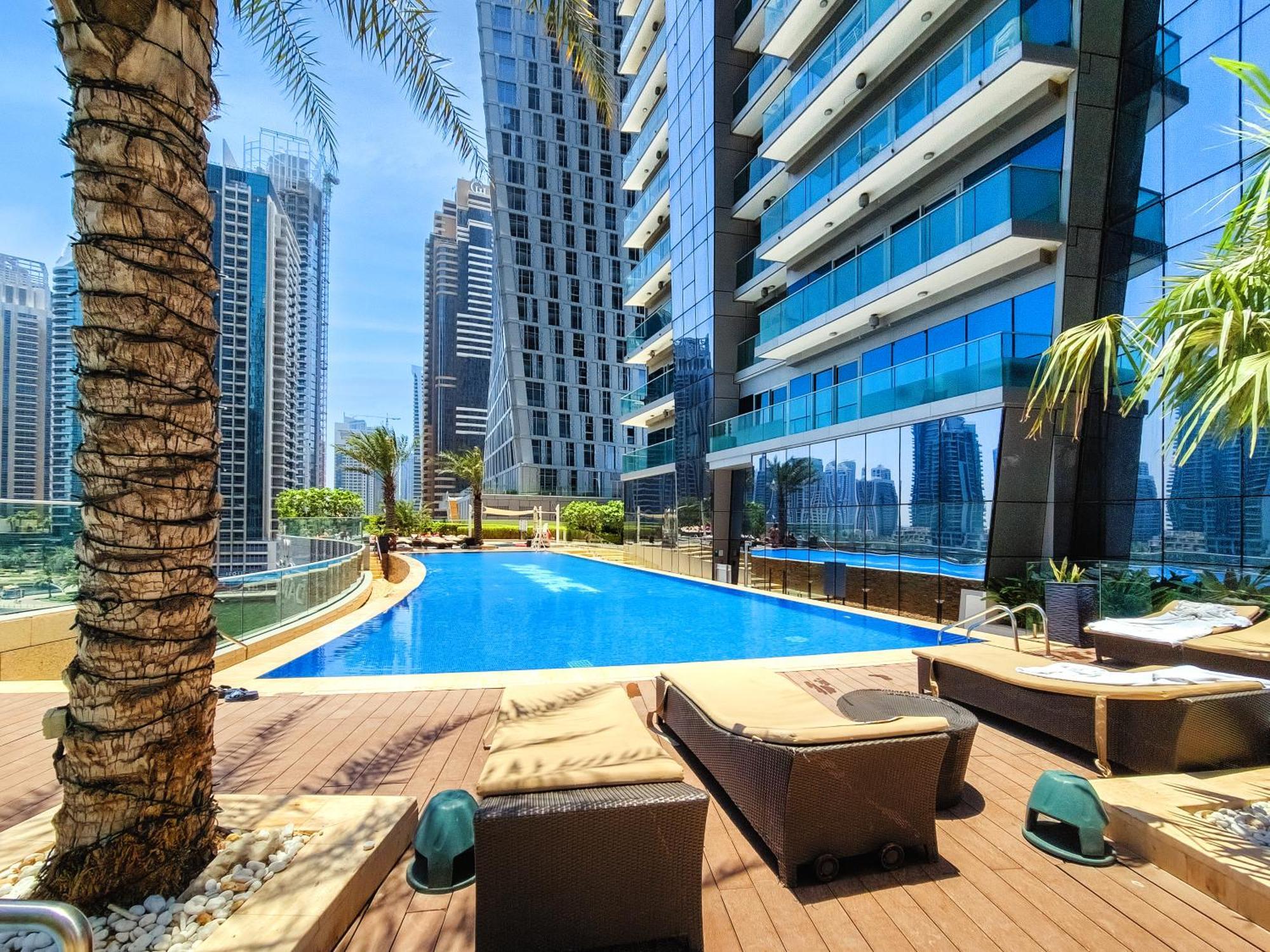 Ultra Modern 1Bd In Damac Heights Marina Dubai Exterior foto