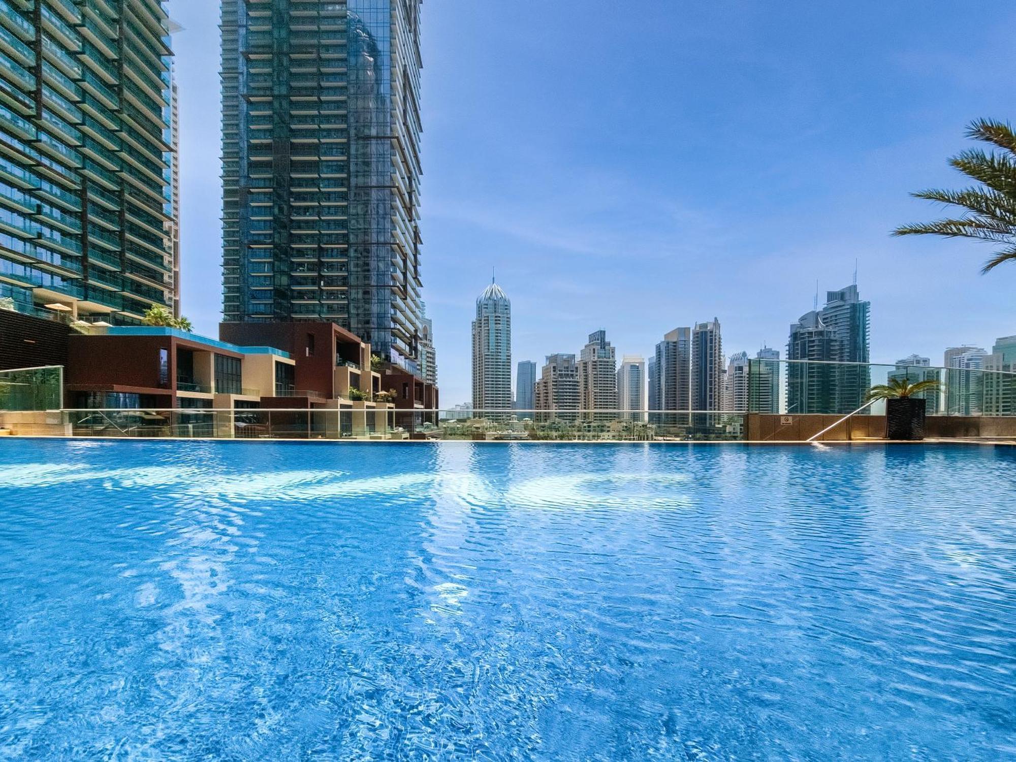 Ultra Modern 1Bd In Damac Heights Marina Dubai Exterior foto